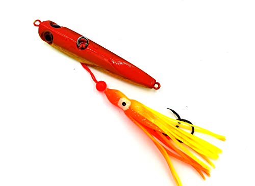6 oz Diamond Jig with Skirt Cod and Rock Fish hook